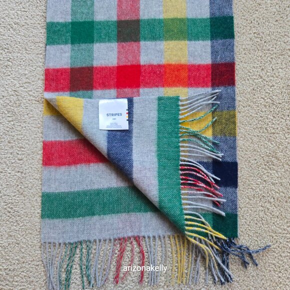 NWOT Hudson's Bay Company 100% Wool Stripes Colorful HBC - Picture 9 of 11